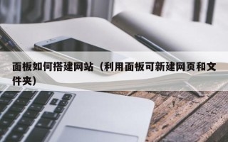 龙岩面板如何搭建网站（利用面板可新建网页和文件夹）